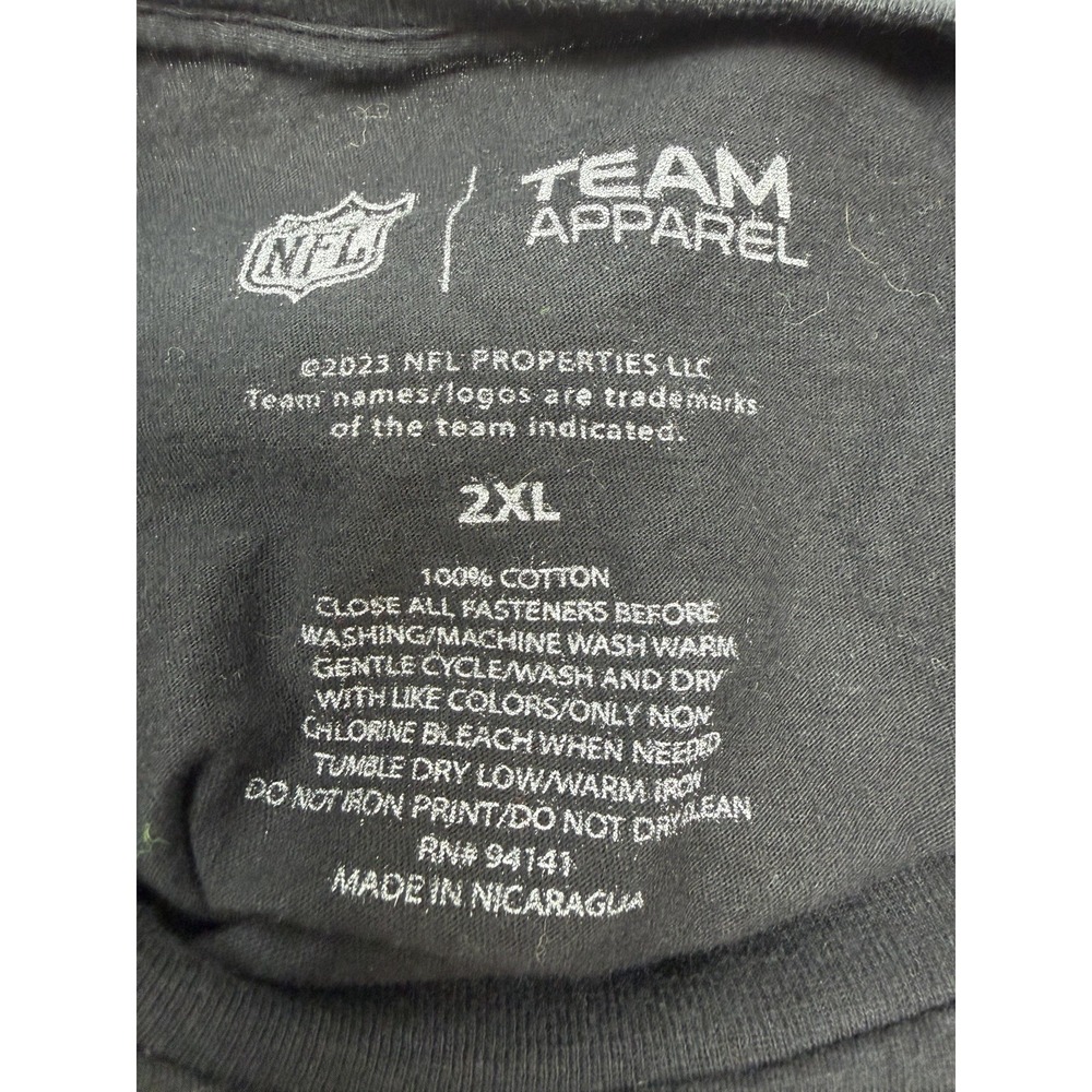 NFL Pittsburgh Steelers‎ Junk Food T Shirt Men Size 2XL Black Football Sport - Picture 3 of 3